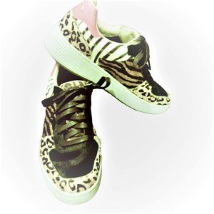 Vintage Mark Nason Designer Animal Print Sneakers., Size 9.5 Leather Sneakers